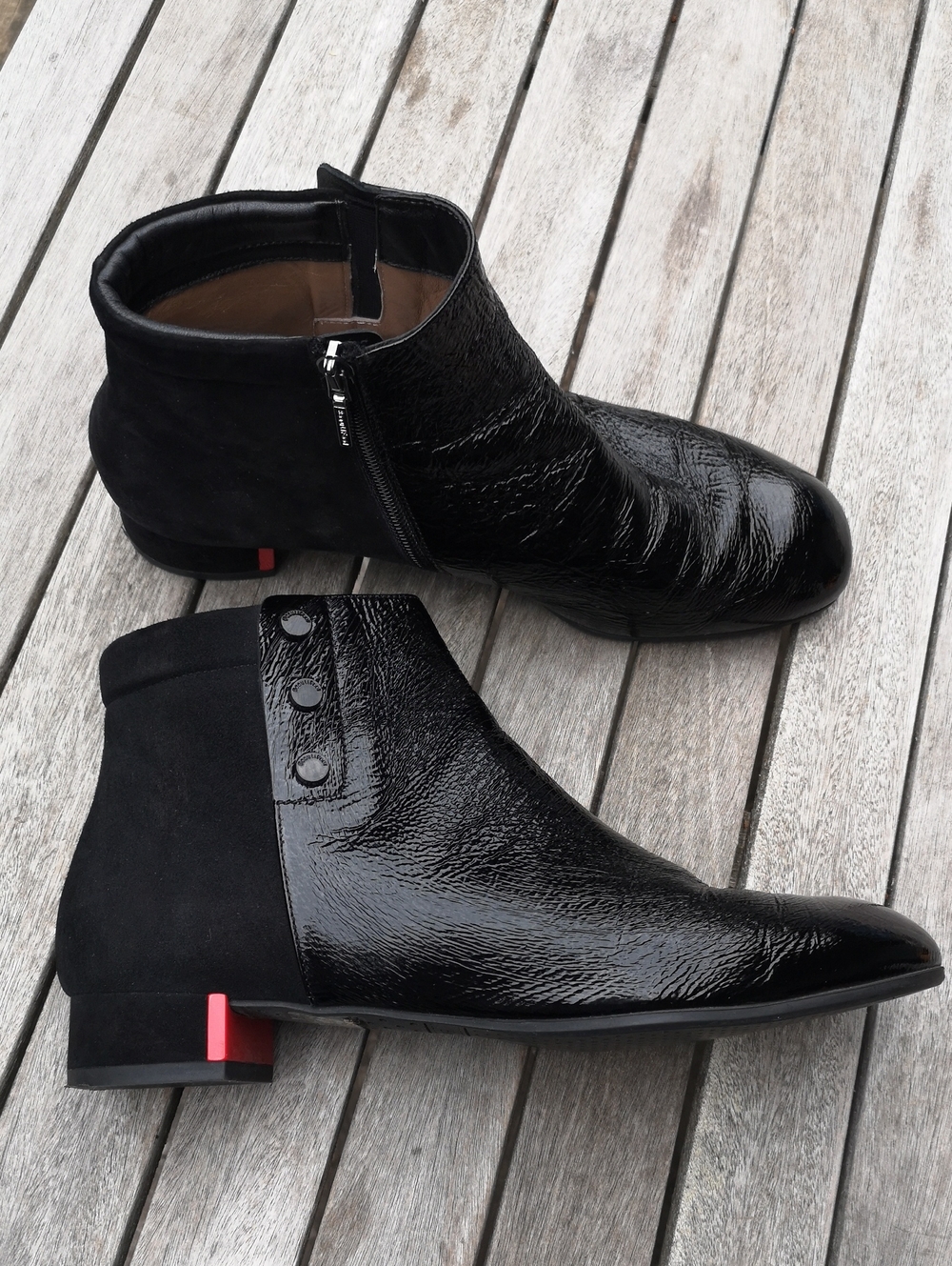 BeautiFeel black patent leather ankle boots